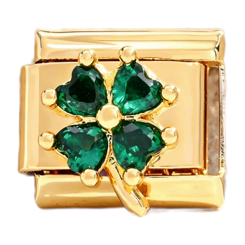 Lucky Clover (rhinestone) charm
