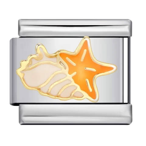 Shell & Starfish charm